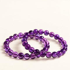 Violet Reserve — Amethyst Round Beads — Alora Gems product detail