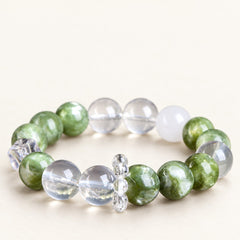 Meadow Frost — Mixed Stone Bead Bracelet — Alora Gems product photograph