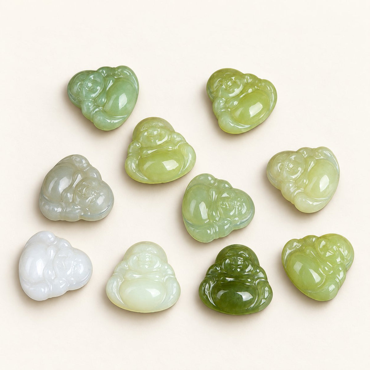 Serene Jade — Carved Buddha Pendant — Alora Gems product detail