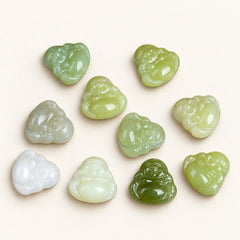 Serene Jade — Carved Buddha Pendant — Alora Gems product detail