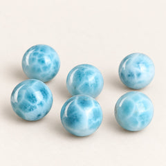 Ocean Mosaic — Larimar Round Beads — Alora Gems product detail