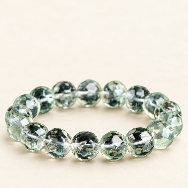 Green Prism — Faceted Quartz Bead Bracelet — Alora Gems product photograph