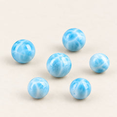 Ocean Mosaic — Larimar Round Beads — Alora Gems product detail
