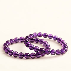 Violet Reserve — Amethyst Round Beads — Alora Gems product detail