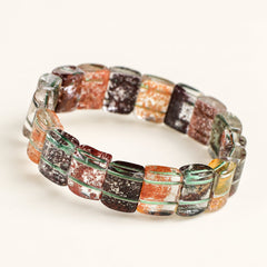 Four Seasons — Floral Phantom Quartz Panel Bracelet — Alora Gems product detail