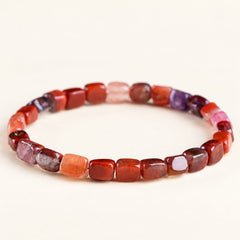 Crimson Cubes — Included Quartz Bracelet — Alora Gems product detail