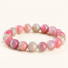 Pastel Garden — Pink & Green Stone Bead Bracelet — Alora Gems product detail