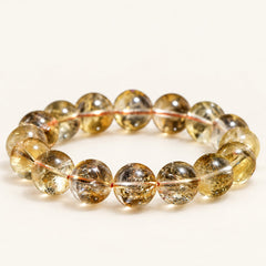Honey Light — Yellow Quartz Bead Bracelet — Alora Gems product detail