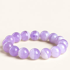 Lavender Mist — Phantom Amethyst Bead Bracelet — Alora Gems product photograph