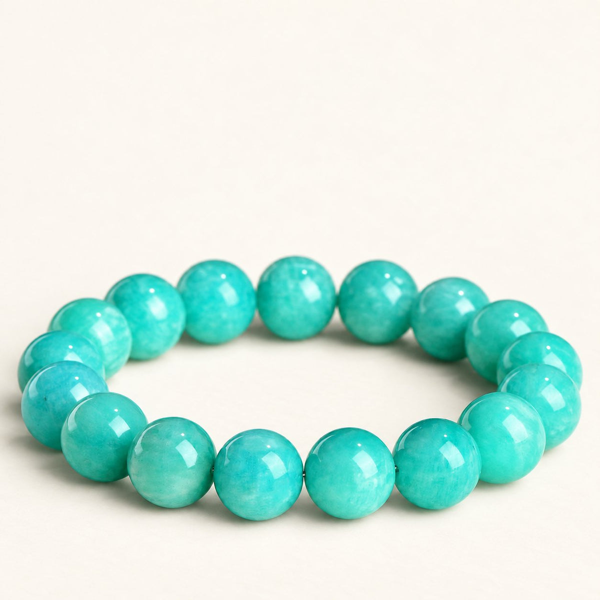 River Calm — Amazonite Bead Bracelet — Alora Gems product photograph