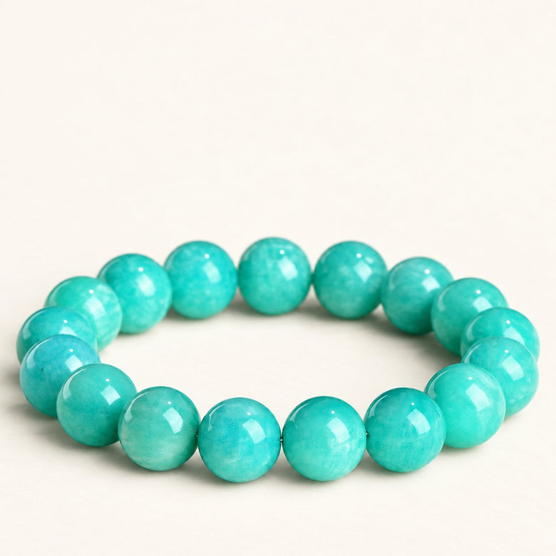 River Calm — Amazonite Bead Bracelet — Alora Gems product photograph