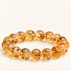 Honey Light — Yellow Quartz Bead Bracelet — Alora Gems product detail