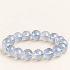 Blue Layers — Phantom Quartz Bead Bracelet — Alora Gems product detail