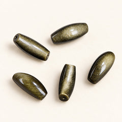 Midnight Crescent — Obsidian Curved Bead Components — Alora Gems product detail
