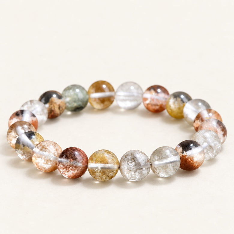 Autumn Canopy — Multicolor Phantom Quartz Bracelet — Alora Gems product photograph