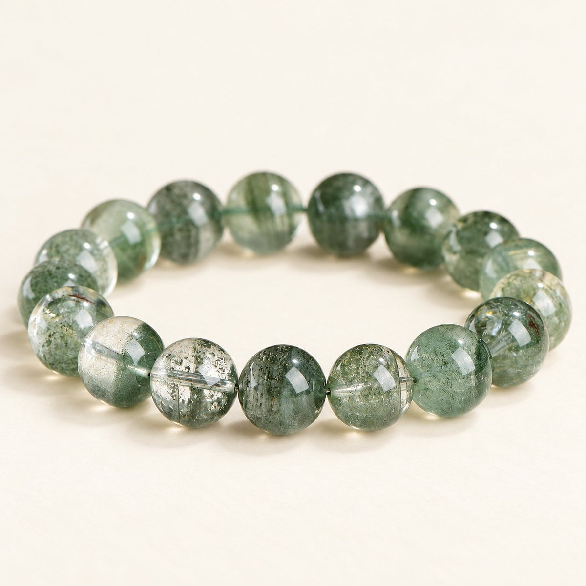 Forest Constellation — Green Phantom Quartz Bracelet — Alora Gems product detail