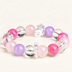 Violet & Rose — Mixed Gemstone Bead Bracelet — Alora Gems product detail