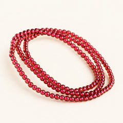 Champagne Orbit — Garnet Wrap Bracelet — Alora Gems product detail