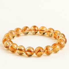 Honey Light — Yellow Quartz Bead Bracelet — Alora Gems product detail