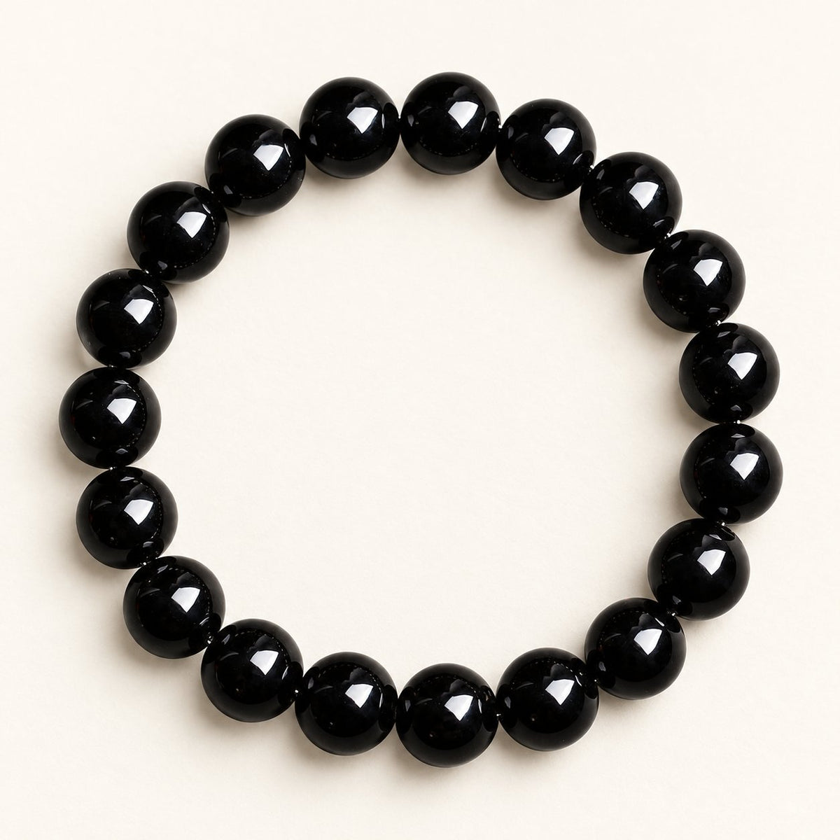 Midnight Glow — Obsidian Bead Bracelet — Alora Gems product detail