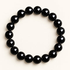 Midnight Glow — Obsidian Bead Bracelet — Alora Gems product detail