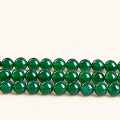Crimson Reserve — Red Agate Round Beads — Alora Gems product detail