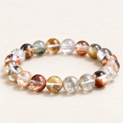 Autumn Canopy — Multicolor Phantom Quartz Bracelet — Alora Gems product detail