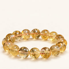 Honey Light — Yellow Quartz Bead Bracelet — Alora Gems product detail
