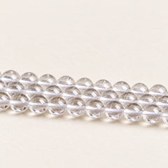 Crystal Reserve — Clear Quartz Round Beads — Alora Gems product detail