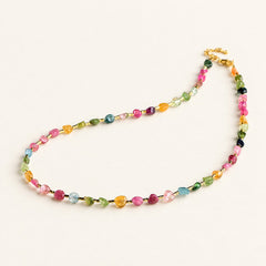 Rainbow Current — Freeform Tourmaline Necklace — Alora Gems product detail