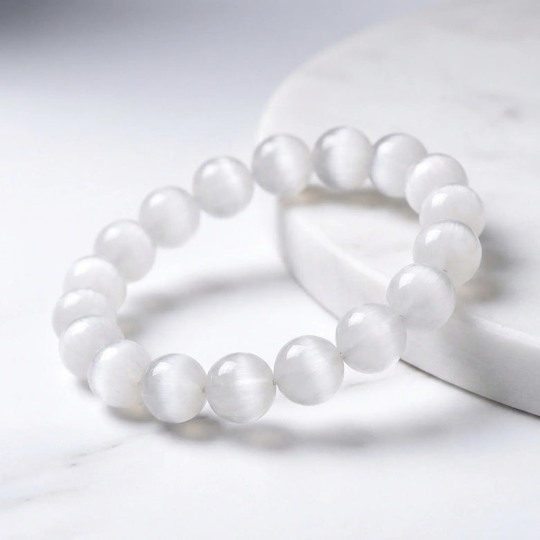 Luminous Geometric Cat Eye Stones