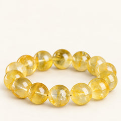 Golden Bloom — Included Quartz Bead Bracelet — Alora Gems product photograph