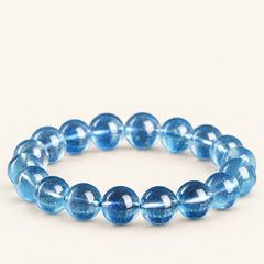Sea Glass — Aquamarine Round Beads — Alora Gems product detail