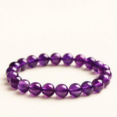 Violet Reserve — Amethyst Round Beads — Alora Gems product detail