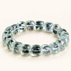 Green Cubes — Quartz Bead Bracelet — Alora Gems product detail