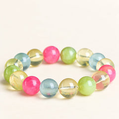 Peach & Vine — Multicolor Stone Bead Bracelet — Alora Gems product photograph