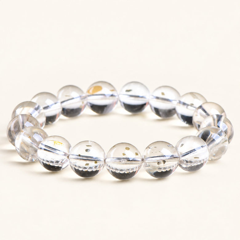 Golden Mineral — Chalcopyrite Bead Bracelet — Alora Gems product photograph