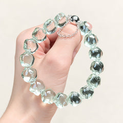 Green Stars — Quartz Bead Bracelet — Alora Gems product photograph
