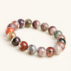 Garden Mist — Floral Phantom Quartz Bead Bracelet — Alora Gems product detail