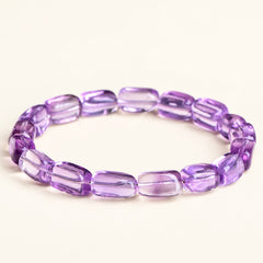 Violet Drift — Freeform Amethyst Bead Bracelet — Alora Gems product detail
