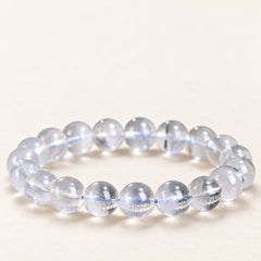 Blue Layers — Phantom Quartz Bead Bracelet — Alora Gems product detail