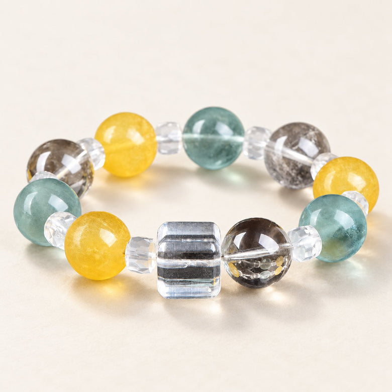 Color Reverie — Mixed Gemstone Bead Bracelet — Alora Gems product photograph
