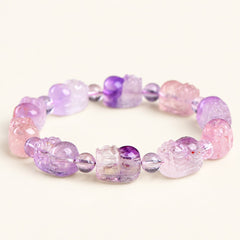 Violet Guardian — Super Seven Quartz Pixiu Bead — Alora Gems product detail