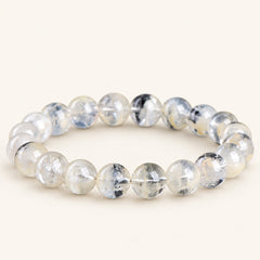 Champagne Snow — Phantom Quartz Bead Bracelet — Alora Gems product photograph