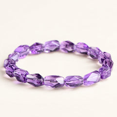 Violet Facets — Freeform Amethyst Bracelet — Alora Gems product photograph