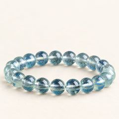 Glacial Blue — Aquamarine Bead Bracelet — Alora Gems product photograph