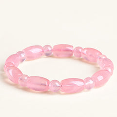 Rose Columns — Rose Quartz Barrel Bead Bracelet — Alora Gems product photograph