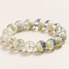 Matcha Cloud — Green Phantom Quartz Bead Bracelet — Alora Gems product photograph