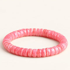 Rose Reverie — Rhodochrosite Disc Bead Bracelet — Alora Gems product detail