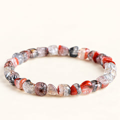 Crimson Cubes — Included Quartz Bracelet — Alora Gems product detail